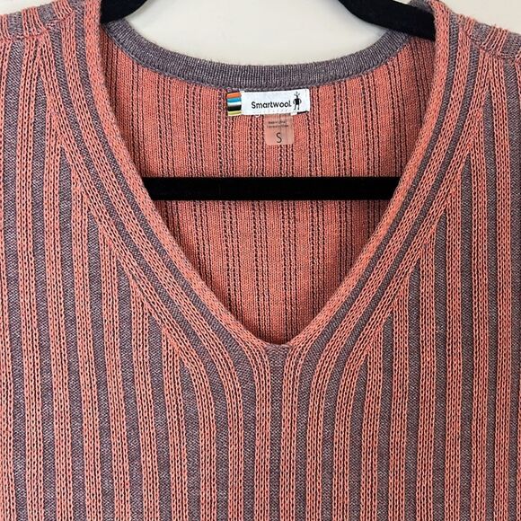 Smartwool Women's Sweater Ribbed V Neck Long Sleeve Baselayer Size Small - Picture 2 of 10